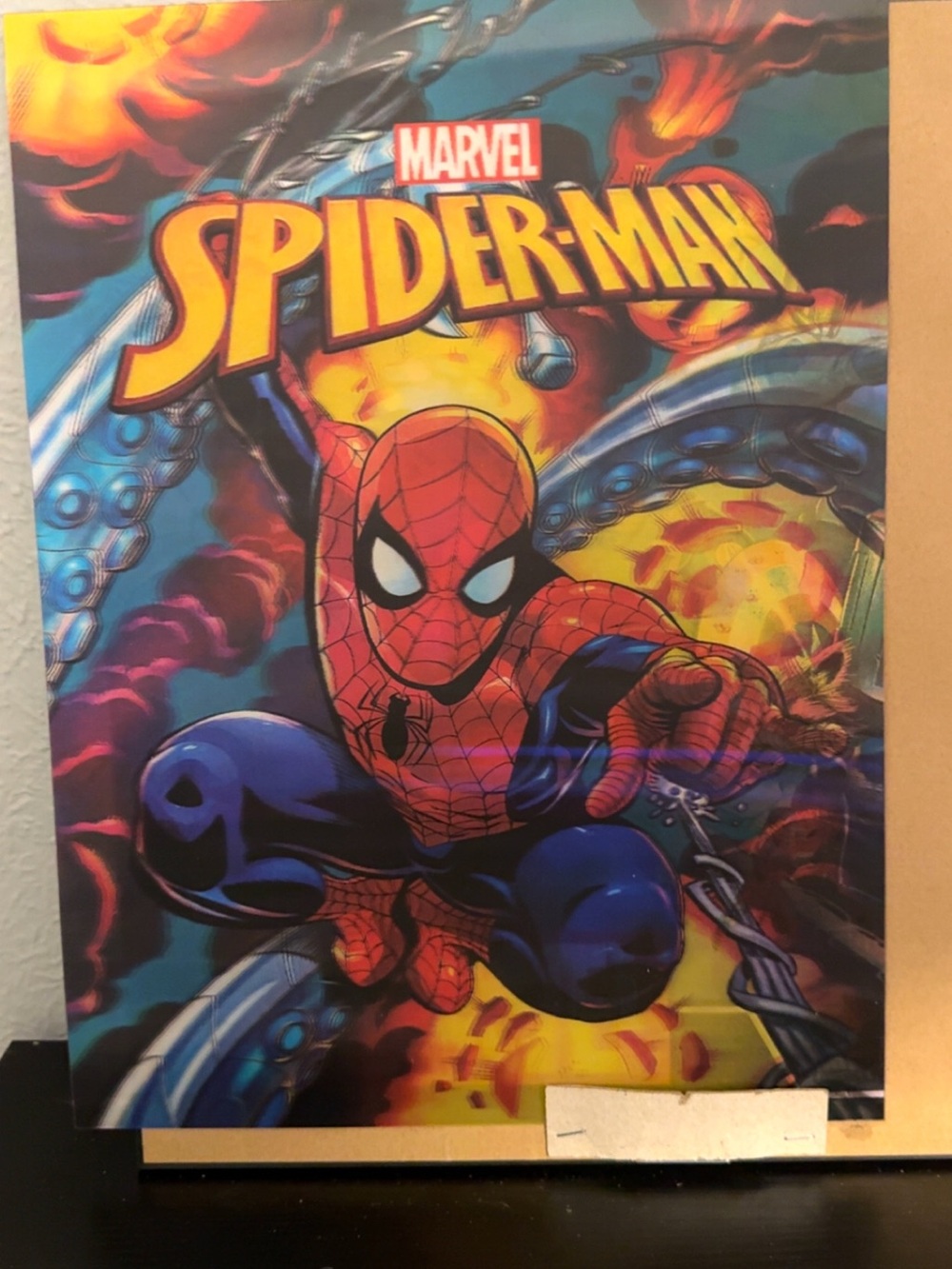 Marvel Spider-Man 3D Poster - Red & Blue Comic Illustration
16x12